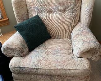 Matching chair and ottoman 