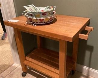 BUTCHER BLOCK CART