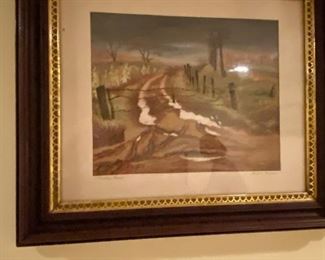 JOSEPH MEERT PAINTING "MUDDY ROAD"
Joseph Meert,
Born Brussels, Belgium, 1905; died Waterbury, CT, 1990.an abstract expressionist and friend of Jackson Pollock actually saved Pollock's life one night. On a sub-zero winter night of 1943 or 1944, Pollock came to visit Meert at his apartment, however Pollock had passed out drunk in a snowdrift and would have frozen to death had it not been for Meert.
In the 1920s, he was a resident of Kansas City, Kansas living at 1014 Tenny Street and taught at the Kansas City Art Institute from 1935 - 1941. Despite his extensive exhibition record, Meert never found financial success. In 1980, after the death of his wife, his medical and mental condition began to deteriorate, but he was misdiagnosed with schizophrenia and became a ward of a state nursing home. In 1985, the Pollock-Krasner Foundation awarded a grant to have him transferred to a better facility in Cheshire, CT, where he received art therapy treatment and benefited from this until hi
