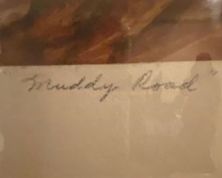 JOSEPH MEERT PAINTING "MUDDY ROAD"
Joseph Meert,
Born Brussels, Belgium, 1905; died Waterbury, CT, 1990.an abstract expressionist and friend of Jackson Pollock actually saved Pollock's life one night. On a sub-zero winter night of 1943 or 1944, Pollock came to visit Meert at his apartment, however Pollock had passed out drunk in a snowdrift and would have frozen to death had it not been for Meert.
In the 1920s, he was a resident of Kansas City, Kansas living at 1014 Tenny Street and taught at the Kansas City Art Institute from 1935 - 1941. Despite his extensive exhibition record, Meert never found financial success. In 1980, after the death of his wife, his medical and mental condition began to deteriorate, but he was misdiagnosed with schizophrenia and became a ward of a state nursing home. In 1985, the Pollock-Krasner Foundation awarded a grant to have him transferred to a better facility in Cheshire, CT, where he received art therapy treatment and benefited from this until his