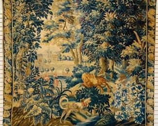 A Large Early 18th Century Flemish Tapestry Measuring 10 Feet Square                          