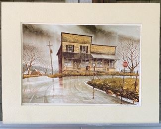 Titusville Country Road  

Robert Ernst 

Signed Print; Edition 109/170 

14" x 18" (matted)