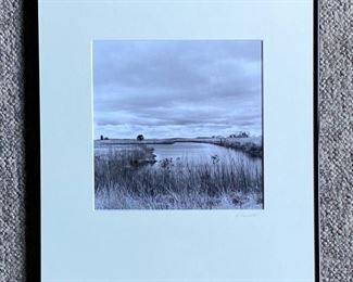 Marsh 

Emily Corbato 

Signed Photograph 

20" x 16"(framed)

The Artist: 
“My surroundings at home on Plum Island, MA are my greatest photographic inspiration. It was here that I was hopelessly drawn into this powerful world as images infiltrated my thoughts and demanded my attention.”
Emily Corbató has exhibited throughout the United States. Her work is in the collections of MIT, Computer History (CA) and Fitchburg Art Museums, Merrimack College, and Brandeis University where she has been a  scholar at the Women’s Studies Research Center. Her work is in private collections throughout the country.

Corbató holds a BMusic (Syracuse University) and MM in Performance (New England Conservatory) and performed extensively as a pianist before photography captured her heart and took her artistic spirit in a new direction.