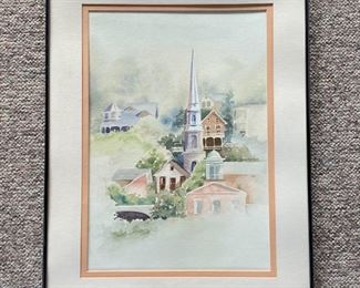 Steeple on the Hill

Helen Groenekamp 

Signed Watercolor 

28" x 21" (framed)