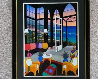 Gothic View

François Ledan 

Signed Lithograph; Edition 26/50

45" x 36" (framed)

The Artist:
Born in France in 1949, self-taught artist François Ledan (Fanch Ledan as he signs himself) has a wide-established reputation with works that are appreciated by a growing number of international collectors. Using the rhythms and elements from today’s visual environment, Fanch gives us a distinct, original, contemporary vision of his work. In the past decade he has turned his talent to something he calls “Interiorscapes”, which have become his signature style. Using a playful and colorful technique he blends together interior and exterior settings to create a happy marriage between art and architecture. By intentionally leaving the interiors uninhabited by human figures, he invites the viewer to imagine himself in this balanced and harmonious space. Since 1975, when he completed his first editions of lithographs, he has enjoyed numerous one-man exhibitions and group shows in galleries around 