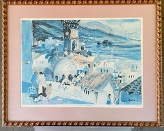 Puerto Vallarta

Evelyne Boren 

Signed Print; Edition 617/1000

34" x 27"  (framed)

The Artist: 
Evelyne Boren (a native of Munich, Germany) enjoys worldwide recognition for her impressionistic art interpretations of life, people, and scenes of the Southwest, Mexico, and Europe in watercolor and oil paintings. Evelyne’s life reads like an adventure story— from the time she attended school in Switzerland and England to her move to the United States in 1958 and her stunt work in such movies as "Thunderball" and "You Only Live Twice."

From these adventures, she turned to painting in 1962, while on location filming in the Bahamas. In 1990, in Roussillon, France she entered a competition for paintings that used only burnt sienna, raw sienna, and yellow ocher pigments that are mined locally and won first prize over forty other French artists. She has more than 4,000 original paintings in private and corporate collections around the world.