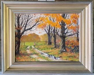 Wooded Scene 

Vieduke 

Signed Acrylic

12.5" x 15.5" (framed)