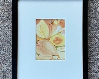 Fall Leaves 

Barbara London

Signed; Watercolor

15.5" x 12.5" (framed)

The Artist:
Barbara London is a musician, artist, writer, and educator. Her long career in the arts has involved leading her own jazz groups (on flute, piano, vocals), exhibiting her watercolor paintings, composing and producing recordings for her wild aster label, and writing workbooks and poetry.  Barbara’s credits include three NEA jazz performance grants, the Newport Jazz Festival in NYC, the Women’s Jazz Festival in Kansas City, an art show at the United Nations, and performances across the country and abroad. She became the first female chair at Berklee College of Music in 1994.

As an artist, Barbara has enjoyed designing and drawing since childhood. As with her musical composition, she draws from a variety of thematic material. Recurring subjects include fauna and flora, semi-abstract paintings of musicians often in primary colors, water scenes, blue-grey winter landscapes, abstract dreamscapes, and whims