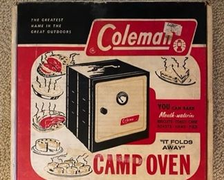 Super fun and barely used vintage Coleman Fold-Away Camp Oven