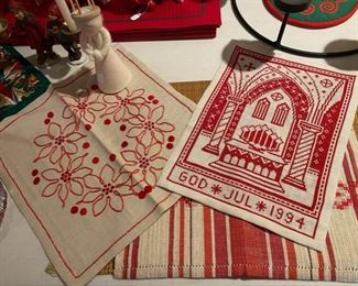 Great selection of vintage and Scandinavian Holiday linens and decor