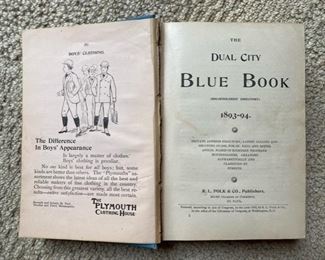 1893-94 “The Dual City Blue Book” for St. Paul and Minneapolis