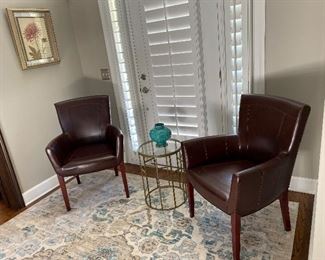 These transitional chairs, rug, table and many other pieces are perfect for so many spaces! 