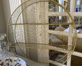 Awesome gold tone wire rack shelf