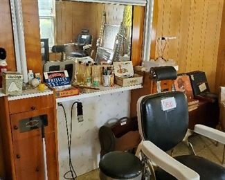 Barber Shop Setup including Barber Chair