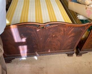 crotch mahogany twin bed