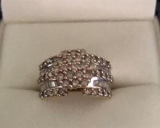 Champagne Diamonds ring, 14k