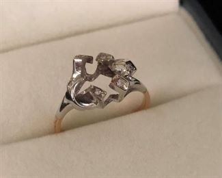 14k setting, no stones, ring