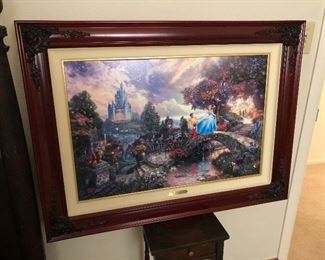 Cinderella Wishes Upon a Dream. ltd edition on canvas 639/995 Thomas Kinkade 18x27