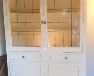 Large white display cabinet