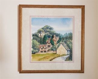 Original, Signed Watercolor by Schlosser