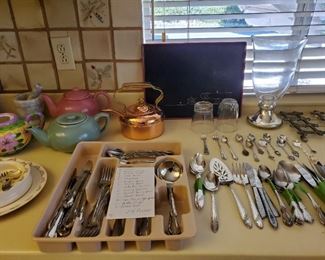 "Oneida" Stainless Steel (large set) with serving pieces
