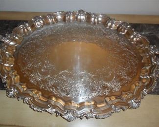 Silver plate serving tray