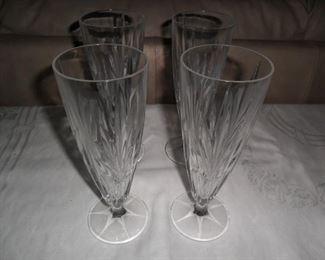 4 Crystal Beer glasses