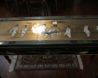 Mother-of-pearl inlay hall table