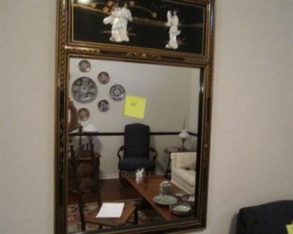 Mother-of-pearl inlay wall mirror