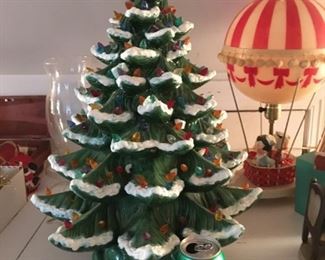 large ceramic Christmas tree (lighted and musical!)