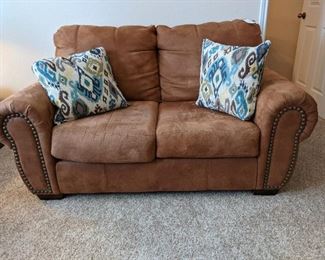 Faux Suede Love Seat