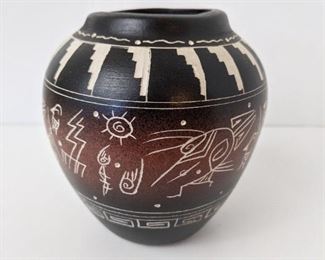 Decorative Vase by Navajo Indian Artist Mike Blackhorse