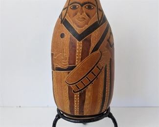 Hand Painted Gourd by Cesar Aquino