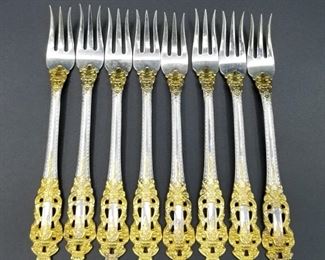 Gorham Golden Crown Baroque cocktail forks