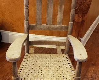 vintage cane rocking chair