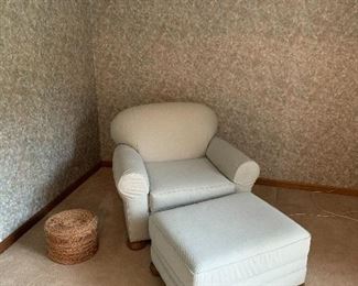 $120 NEWTON FURNITURE CHAIR AND OTTOMAN
CHAIR MEASURES 44”W x 36”D x 34”H