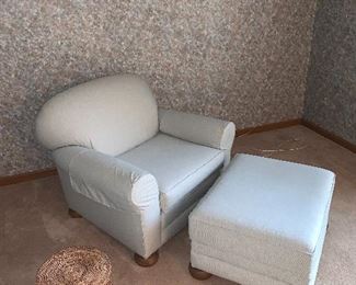 $120 NEWTON FURNITURE CHAIR AND OTTOMAN
CHAIR MEASURES 44”W x 36”D x 34”H