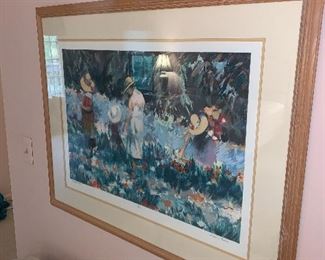 $75 SIDONIE CARON PROVENGAL FLOWERS SIGNED AND NUMBERED LITHOGRAPH
