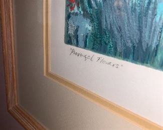 $75 SIDONIE CARON PROVENGAL FLOWERS SIGNED AND NUMBERED LITHOGRAPH