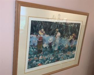 $75 SIDONIE CARON PROVENGAL FLOWERS SIGNED AND NUMBERED LITHOGRAPH