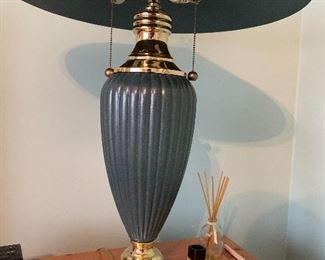 $45 EACH 2 VINTAGE GREEN LAMPS
