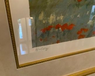 $100 SIGNED LE CLAIR “HOLIDAY” FRAMED LITHOGRAPH
48”L X 37”H