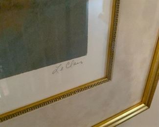 $100 SIGNED LE CLAIR “HOLIDAY” FRAMED LITHOGRAPH
48”L X 37”H