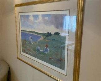 $100 SIGNED LE CLAIR “HOLIDAY” FRAMED LITHOGRAPH
48”L X 37”H