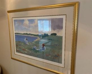 $100 SIGNED LE CLAIR “HOLIDAY” FRAMED LITHOGRAPH
48”L X 37”H