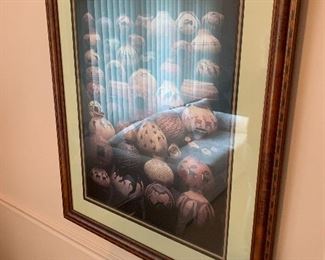 $75 NATIVE AMERICAN POTTERY FRAMED ART
34”L x 39”H
