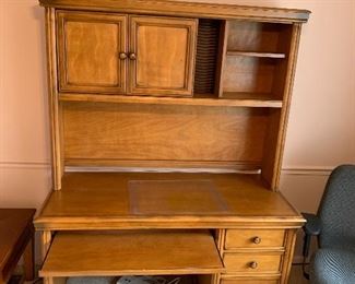 $150 WOODEN DESK WITH HUTCH
55.5”L x 25”D x 72”H
