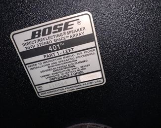 $150 - BOSE 401 DIRECT/REFLECTING SPEAKERS