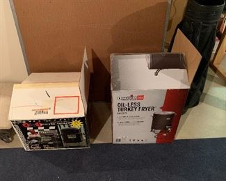 $45 CHAR-BROIL OIL-LESS TURKEY FRYER - GAS (LP)
$40 MASTER BUILT 4 IN 1 ELECTRIC SMOKER & GRILL