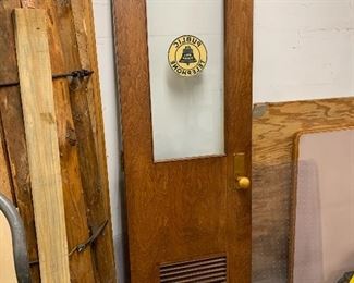 $120 ANTIQUE 1920s BELL TELEPHONE CO PHONE BOOTH DOOR FROM ST. MERCY PONTIAC NURSING SCHOOL